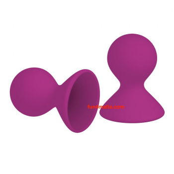 Dual Masseuse Silicone Nipple Suckers 2 Pack, purple